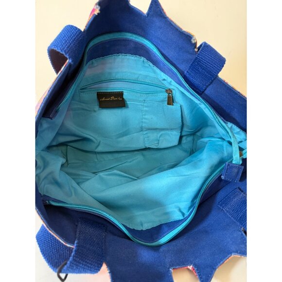 Laurel Burch Colorful Cat Tote Quirky Bag Rainbow Felines Dual Handles Zipper - Picture 7 of 16